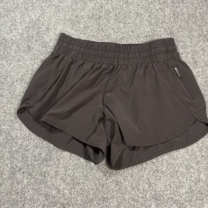 Lululemon Track That Women's High-Rise Running Shorts Black Size 10 Run Train 4"